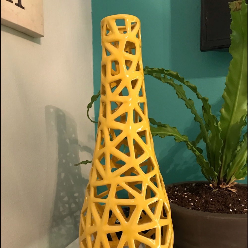 Abstract Cut-Out Decorative Vase